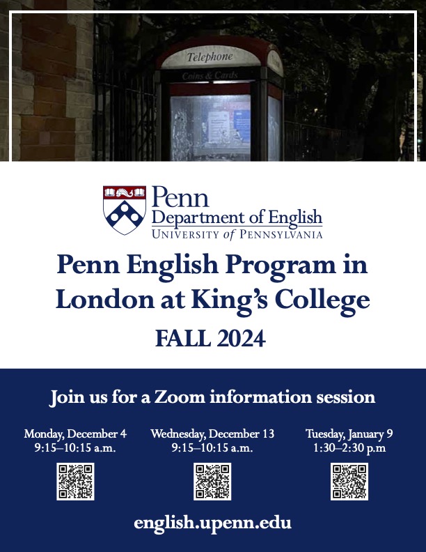 English  From the Department of English at King's College London