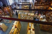 arial shot from inside penn book center