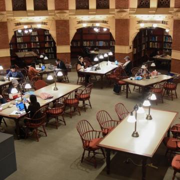 Interior of Fisher Fine Arts Library